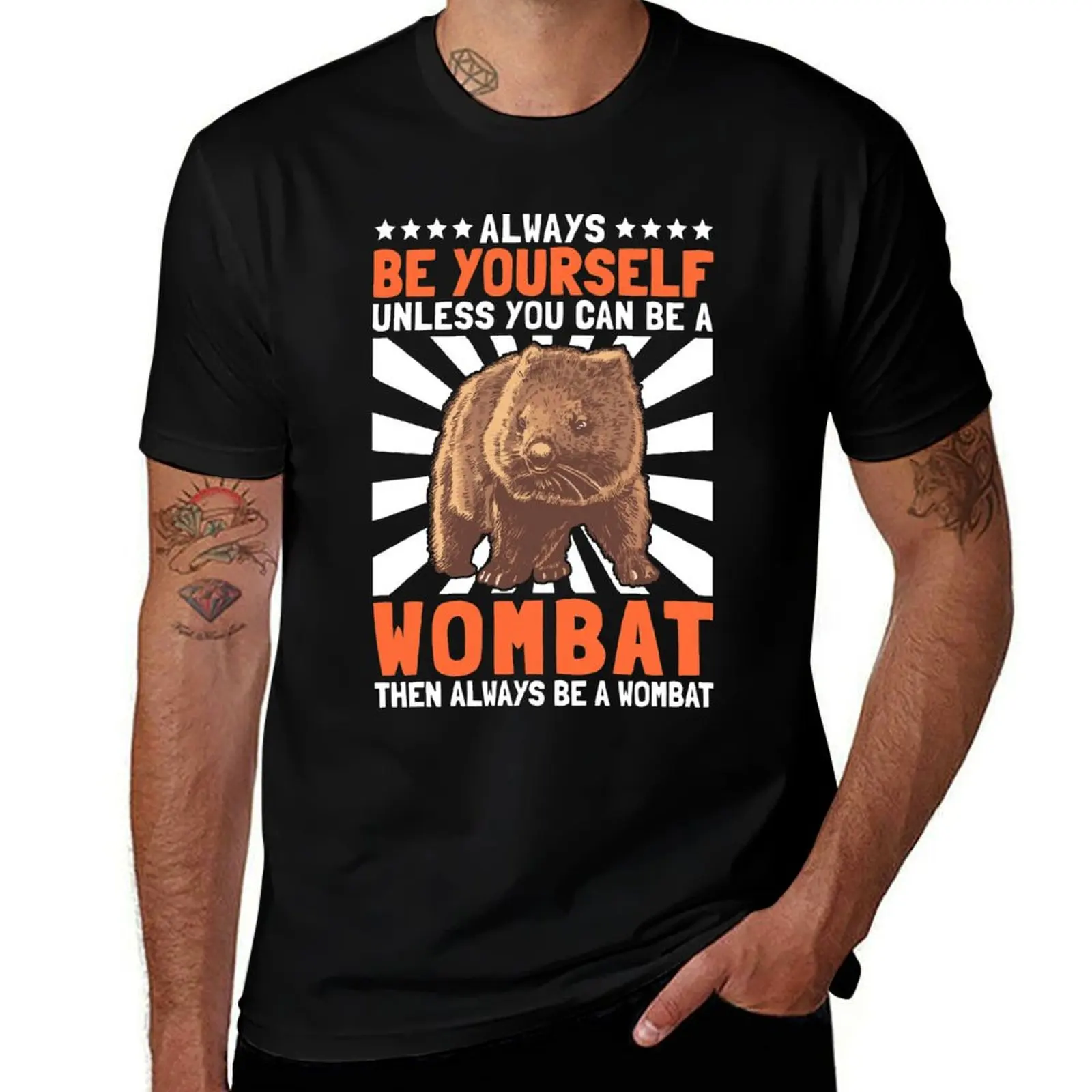 Футболка Wombat yourself marsupial australia trip великолепная футболка большого размера Мужская