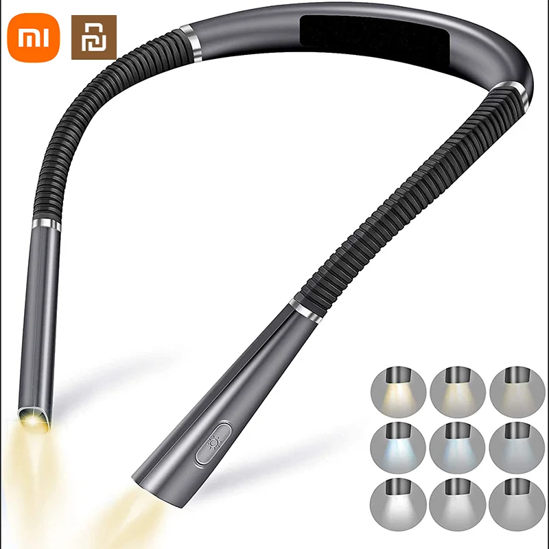 

Лампа для чтения Xiaomi, портативная лампа для чтения с гибким шейным светильником, с функцией Hands-Free, зарядкой от USB