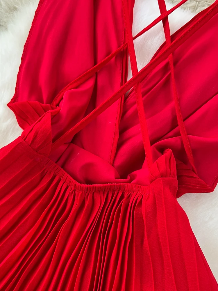 Платье Foamlina женское на бретельках модное элегантное пляжное длинное