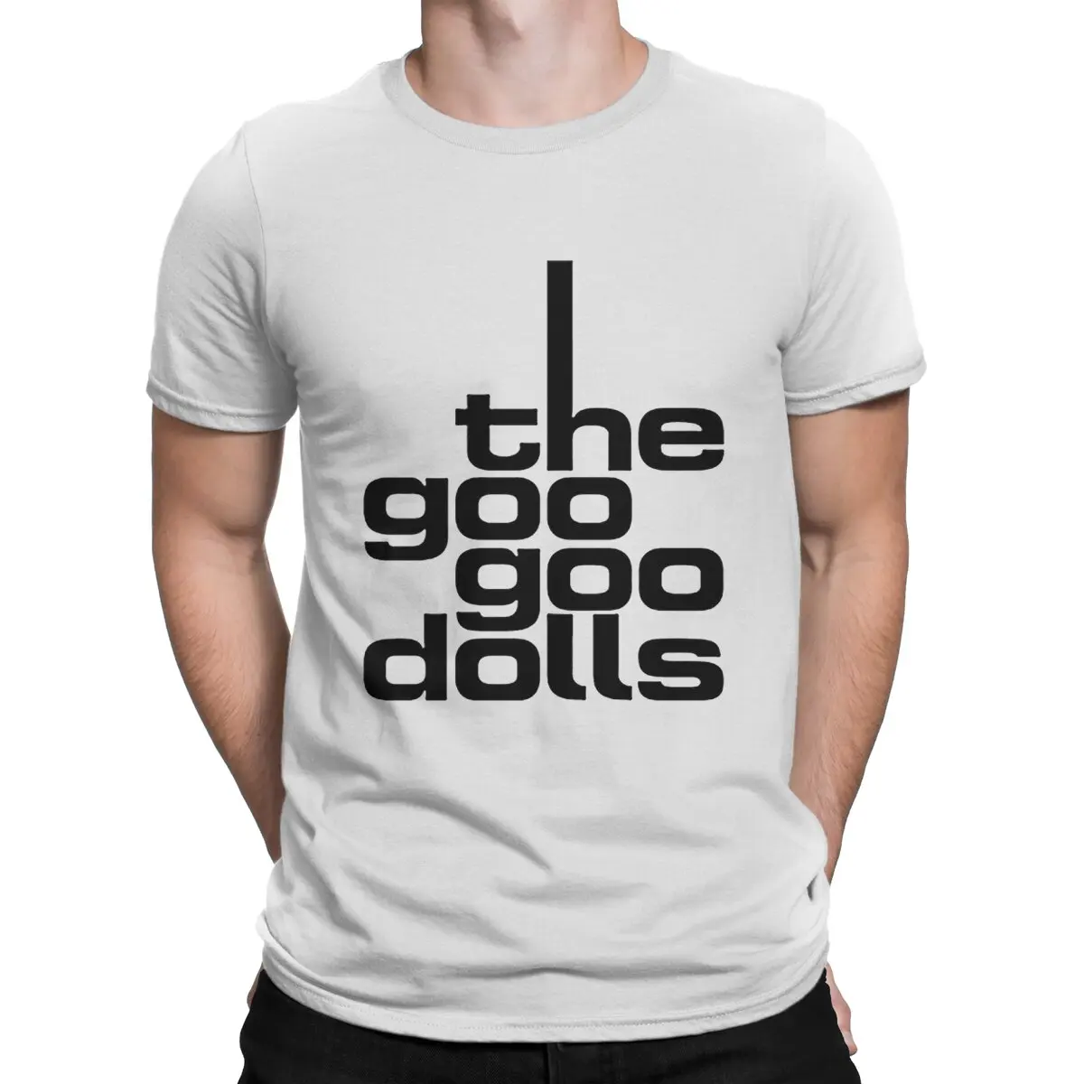 

Sign Man's TShirt Goo Goo Dolls Band O Neck Short Sleeve Fabric T Shirt Humor Top Quality Birthday Gifts