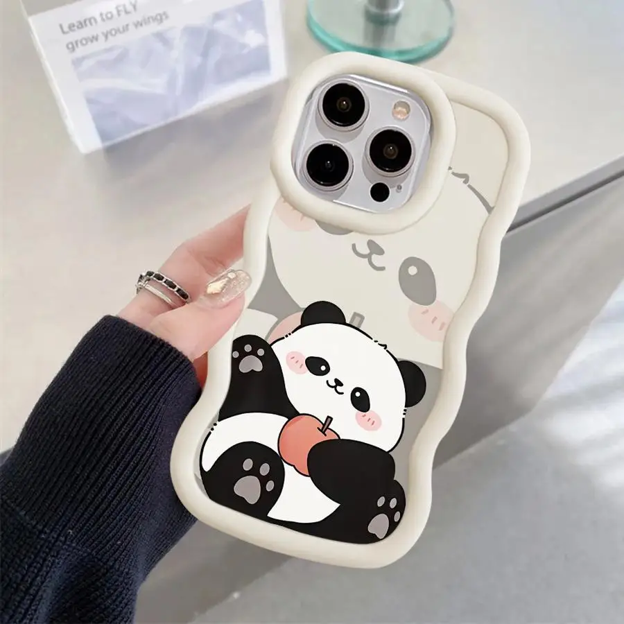 Милая панда для Vivo Y02 Y03 Y15S Y16 Y17S Y18 Y20S Y20 Y20i Y21S Y21A Y21 Y22S Y27 Y28 Y33S 4G чехол телефона