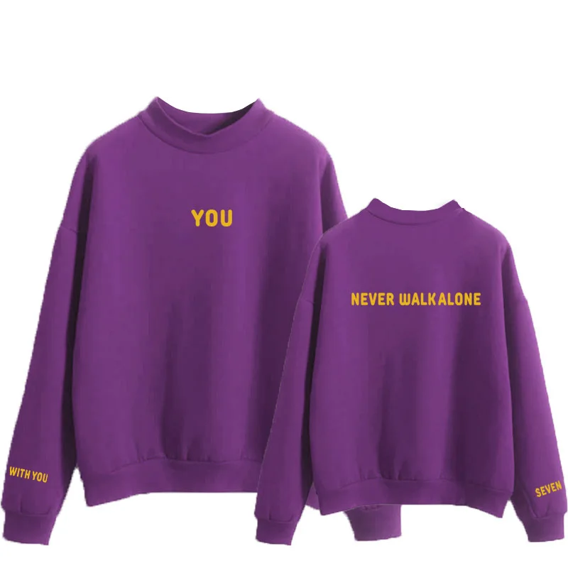 Коллекция 2022 года Свитшот You Never Walk Alone Digital File Jimin Merch Женская Толстовка большого