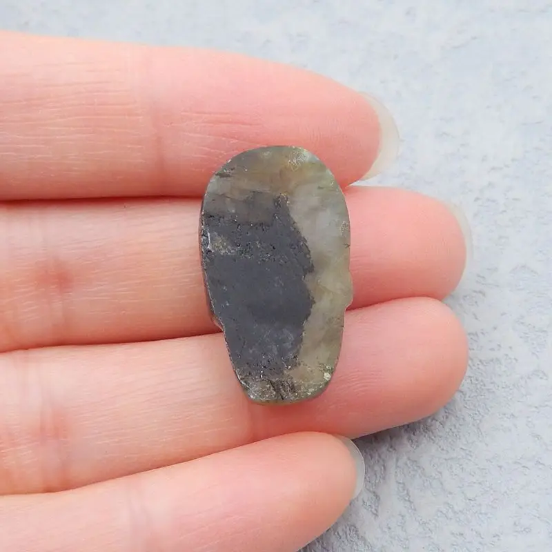 Резной череп яркий натуральный лабрадорит модные ювелирные изделия ручной