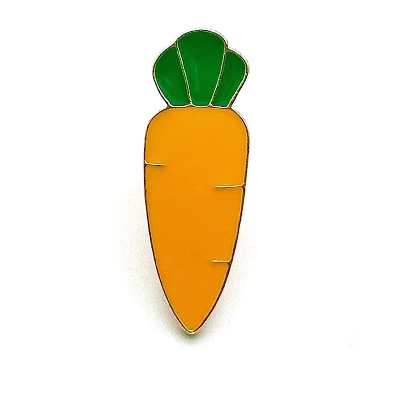

Cute Cartoon Enamel Pins Charming Carrots Rabbit Brooches Wrapped Clothes Lapel Badges Jewelry for Best Friends