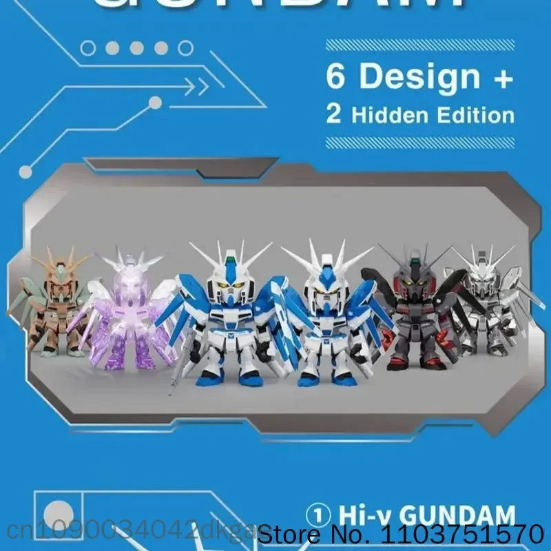 Фото Оригинальная коллекционная мини-фигурка Bandai Namco QMSV MINI Hi Nu Gundam RX 93 V2 Mobile Suit в слепой коробке, модель меха, в наличии №4