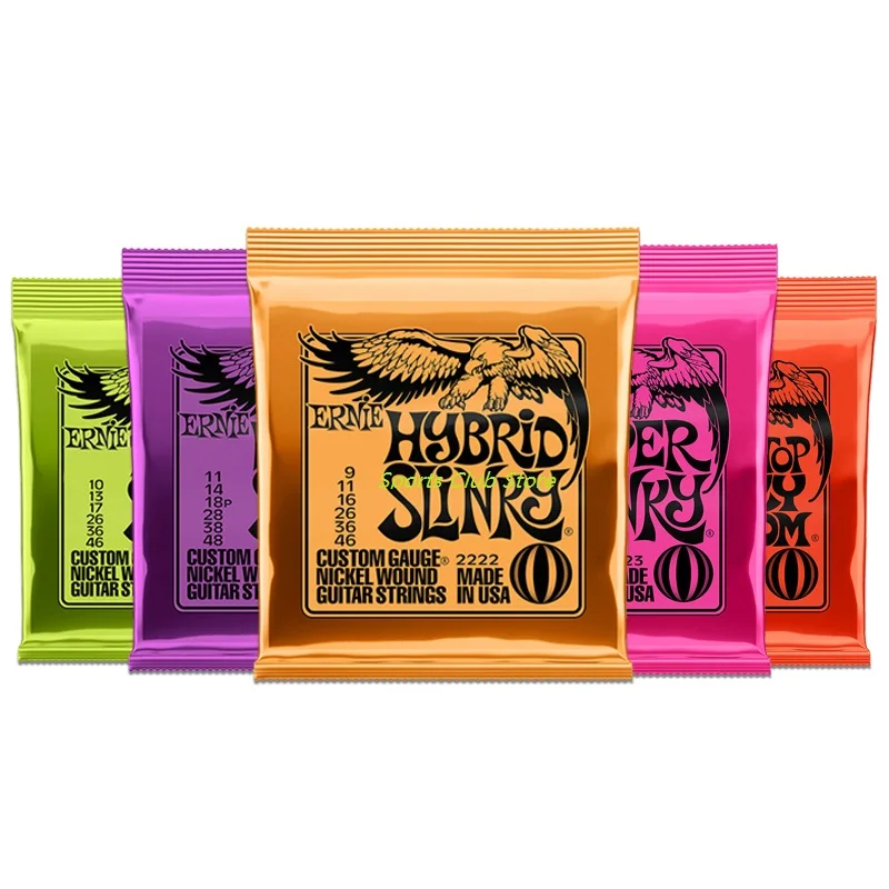 

Ernie Ball 2222 9-11-16-26-36-46 Hybrid Slinky Guitar Strings Custom Gauge - Nickel Wound Set of 6 Strings New