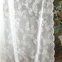 european white lace sheer curtains for living room bedroom window tulle curtain drapes window treatments for kitchen door decor