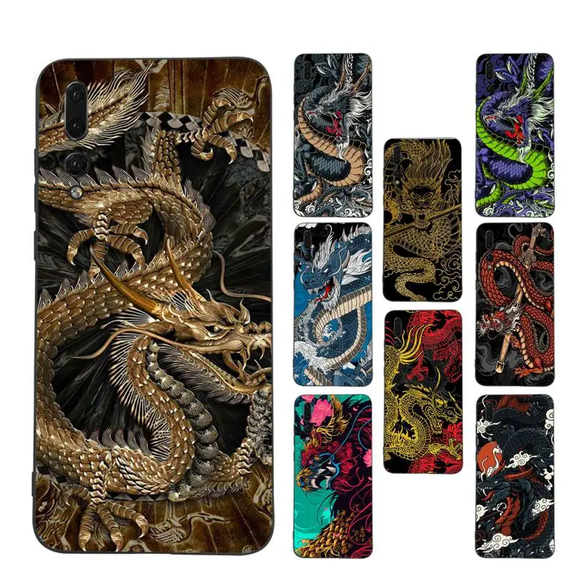 

Dragon Animal Pattern Phone Case for Huawei P30 40 20 10 8 9 lite pro plus Psmart2019