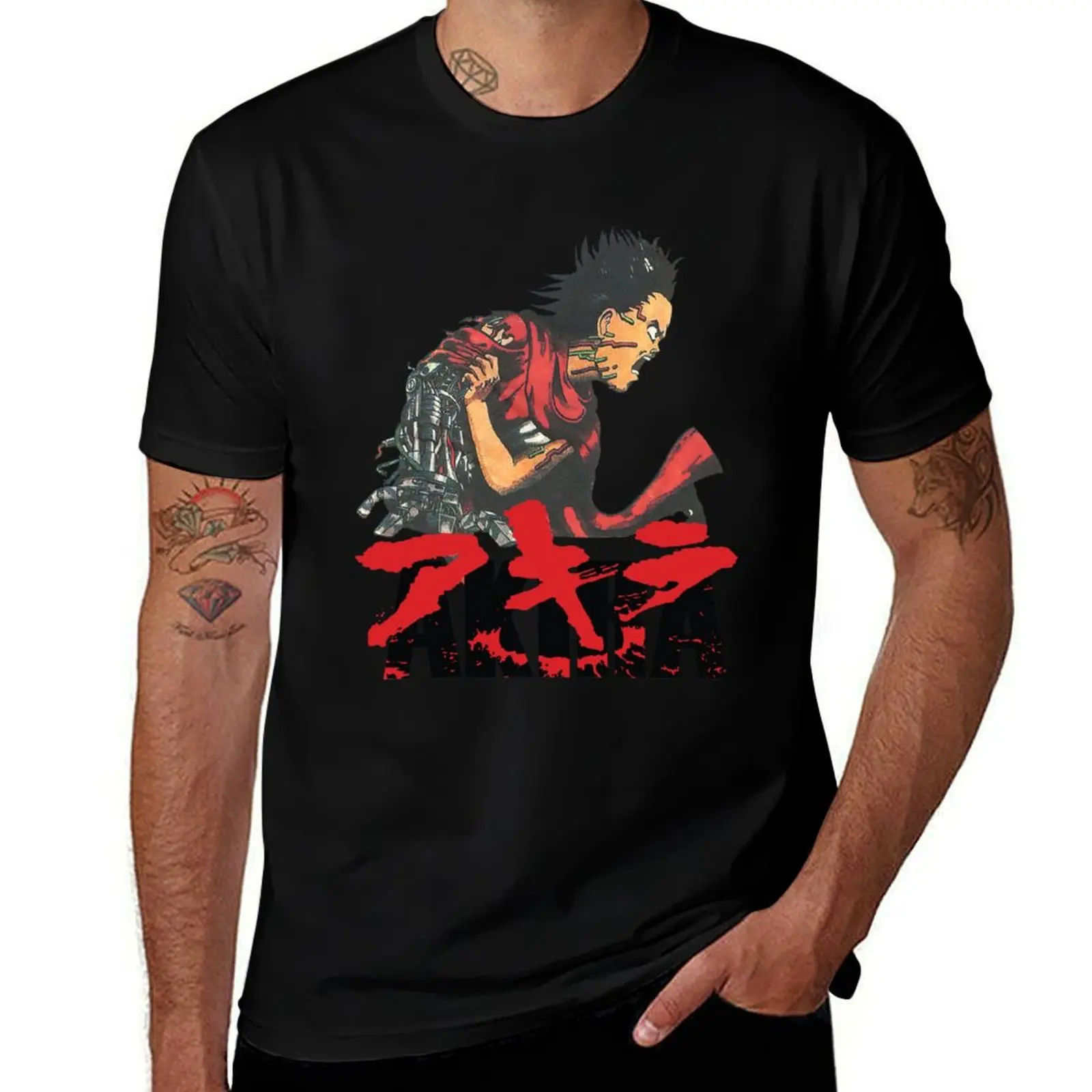 Фото Футболка Akira, футболка Akira в стиле 80-х, футболка Akira Stedman, модная повседневная рубашка с коротким рукавом №1