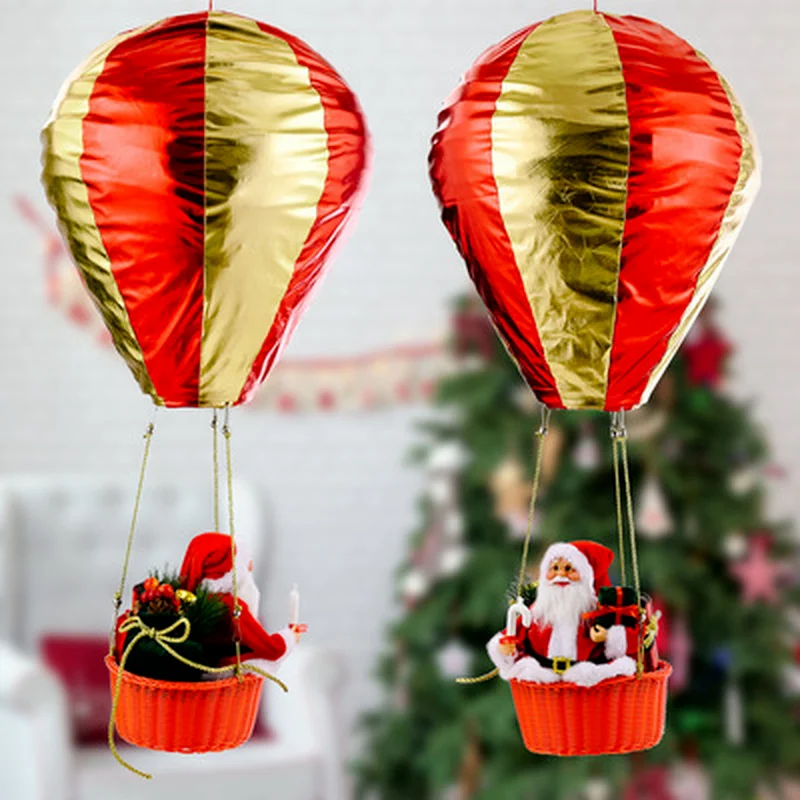

Christmas Decoration Santa Claus Hot Air Balloon Children Christmas Gifts Ceiling Shopping Mall Hotel Atmosphere Scene Layout