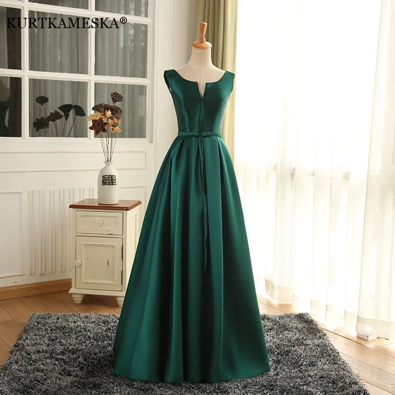 

Dark Green Satin Elegant Long Prom Evening Guest Cocktail Party Summer Dresses for Women 2023 Slim Wedding Bridesmaid Maxi Dress