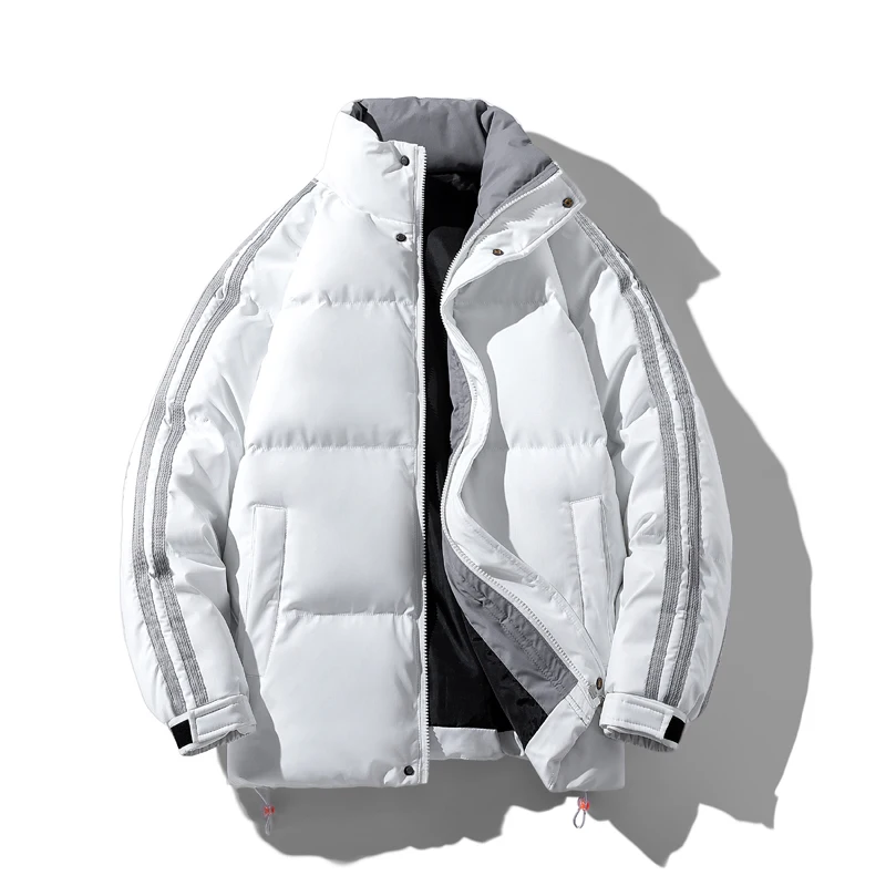 Men Winter Jacket And Coat Thicken Warm Stand Collar Parka Streetwear Outwear