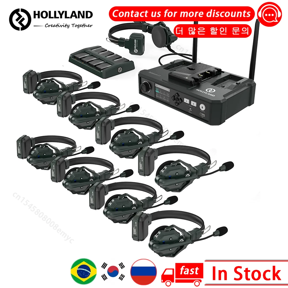 

Hollyland Solidcom C1 Wireless Headset 1000ft Team Communication Intercom for Commercial Film Production Drone Shot