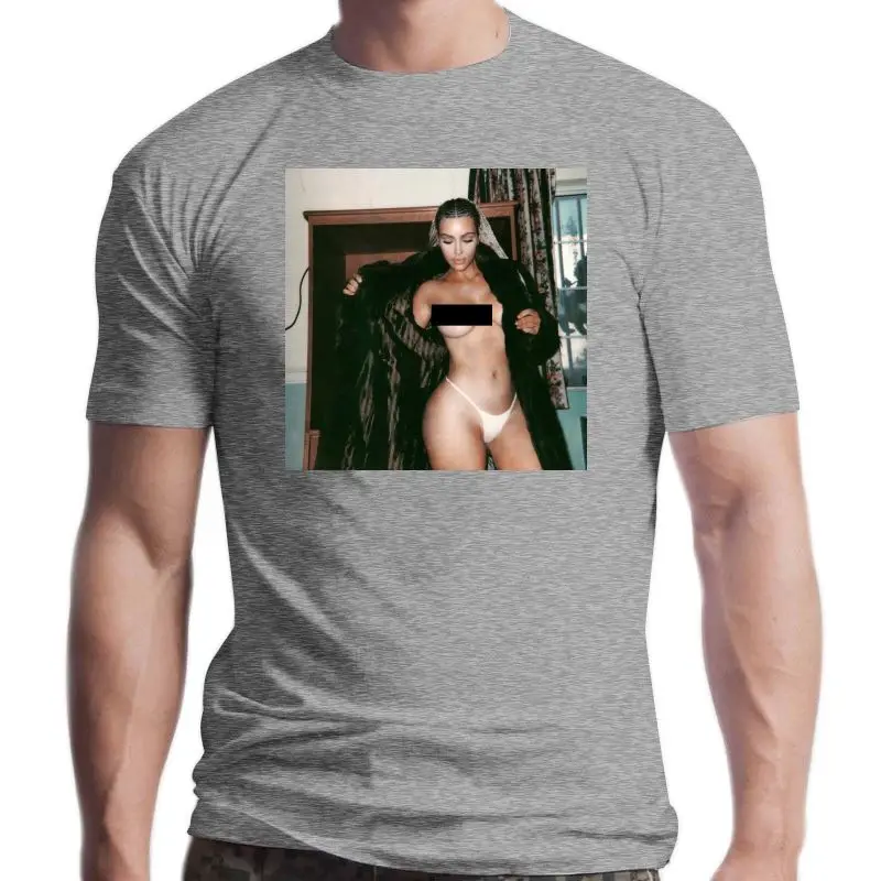 

Индивидуализированная Футболка с принтом Ким Кардашьян к для мужчин, модная футболка, 2021-черная, оптовая продажа, круглая футболка