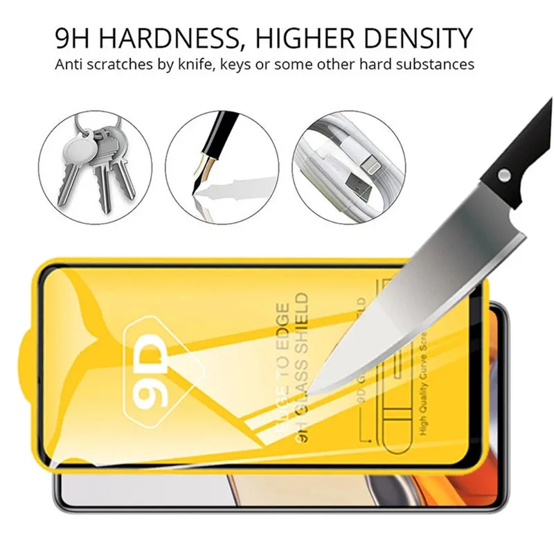 9D Full Tempered Glass For Xiaomi Redmi Note 10 Pro 11 12 9 8 9s 10s 11s 12T 12 Lite 11T Mi 10T Poco X5 X3 F3 Screen Protector