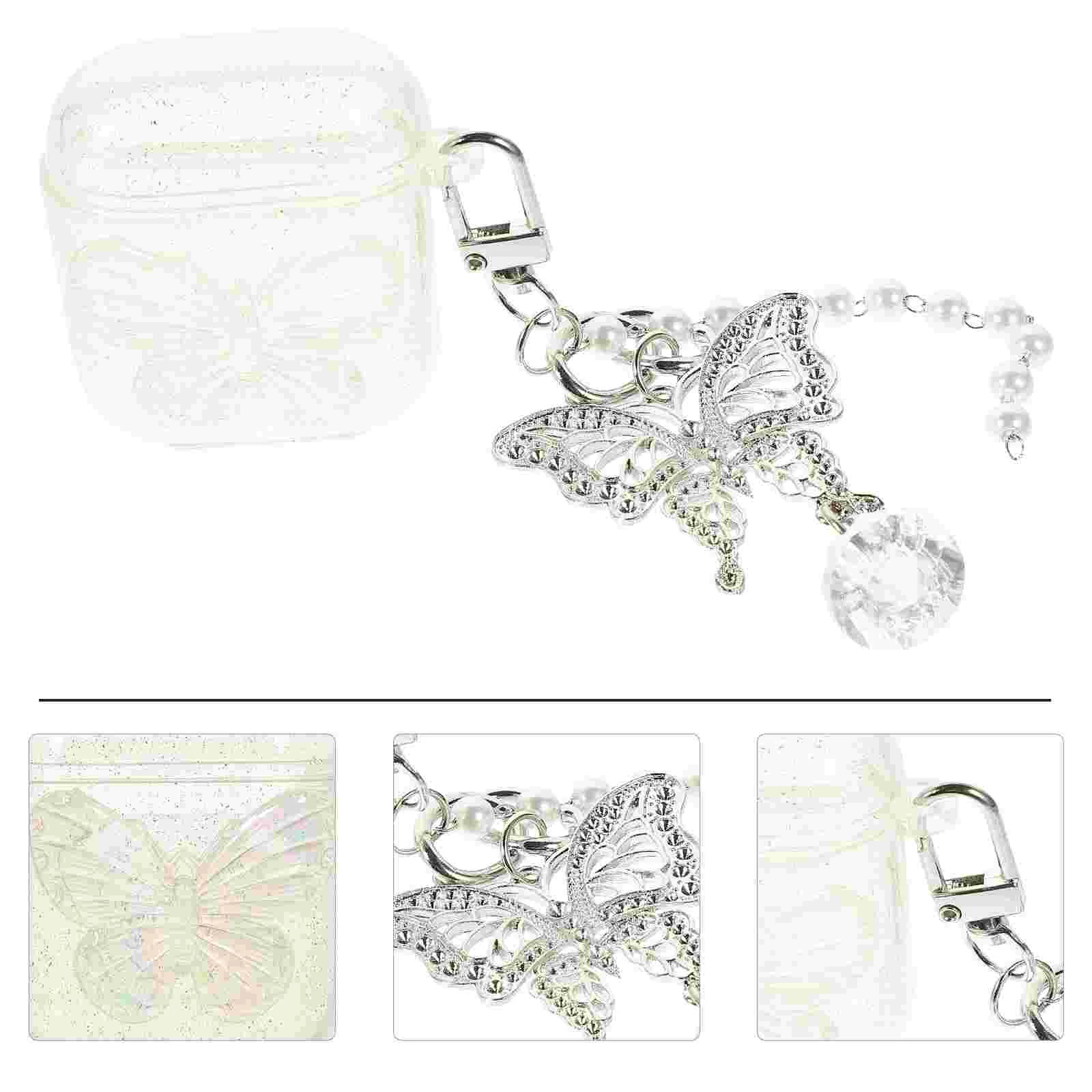 

- shape Pendant Earphone Case Clear Case Compatible for 1/ 2
