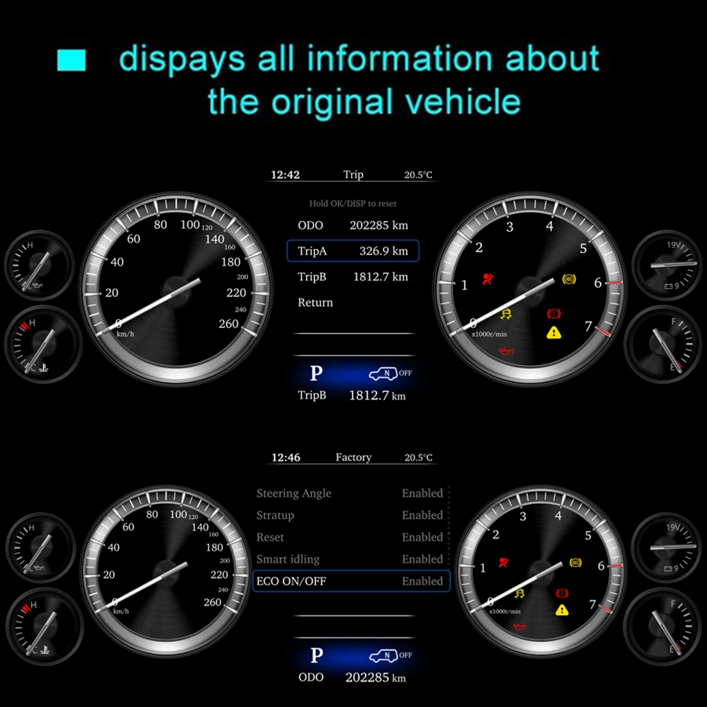 Цифровой Виртуальный кластер Linux LCD для спидометра Toyota Land Cruiser 12 3 200-2008
