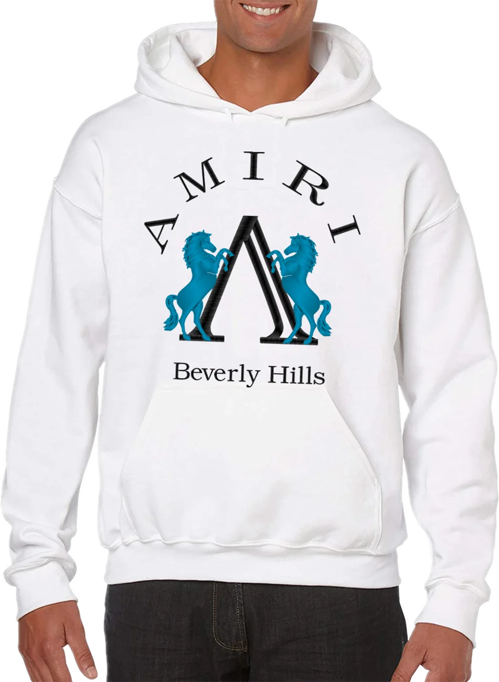 

AMIRI Men's And Women's Print Cotton Unisex Letter Print Hoodie Sweatshirts