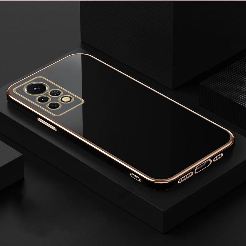 

Electroplated Plating Square Frame Phone Case For Infinix Note 12 11 Pro Hot 12 12i 11 11S 10 10i POVA2 GO 2022 Soft Case Cover