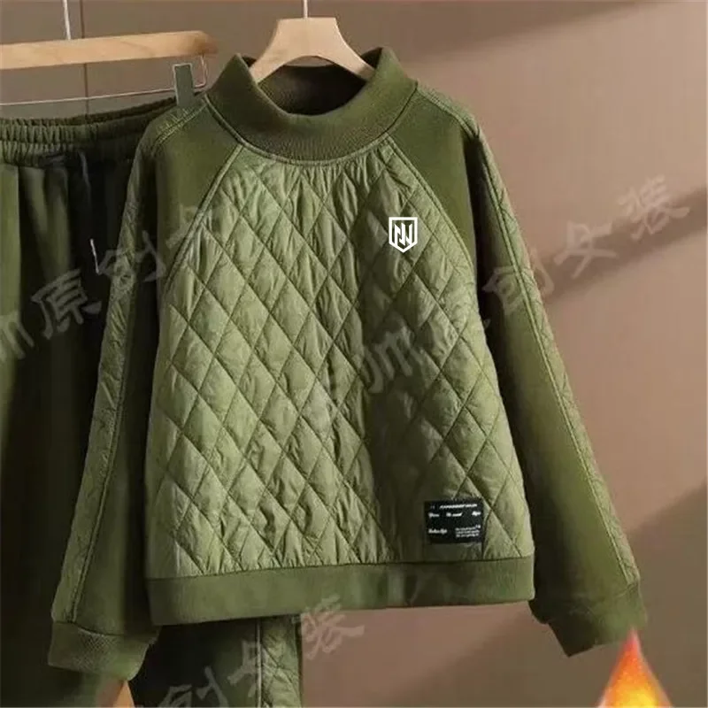 

Зима 2023, женская одежда для гольфа, комплект из двух предметов, женские пуловеры с длинным рукавом, рубашки + длинные брюки, костюмы