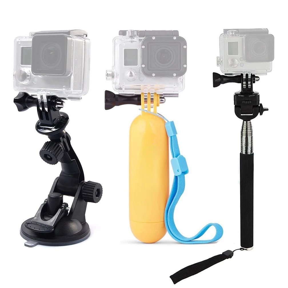 

Waterproof Camera Car Suction Cup Mount Floating Handle Grip Selfie Stick For Gopro 10 9 8 7 5 SJCAM XiaoYi Sport Action Camera