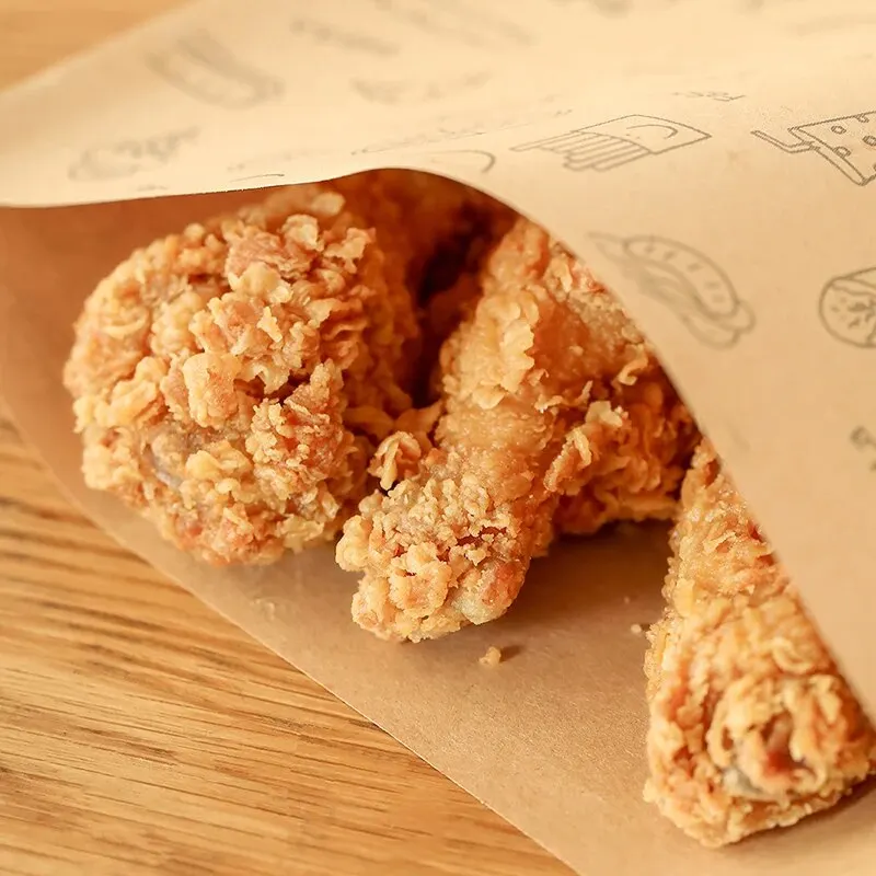 50 шт. пакет из жиронепроницаемой бумаги крафт-бумаги для упаковки пищевых