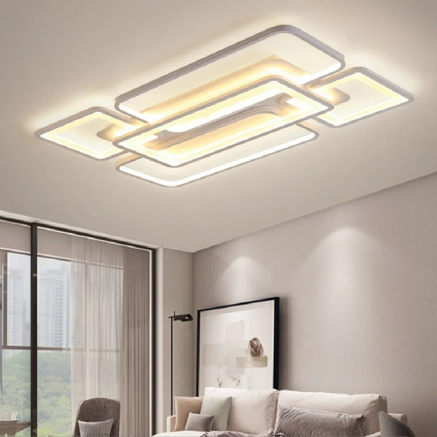 

Modern LED Living Room Bedroom Ceiling Light Simple Study Dining Room Chandelier Creative Intelligent Interior Decoration Lamps
