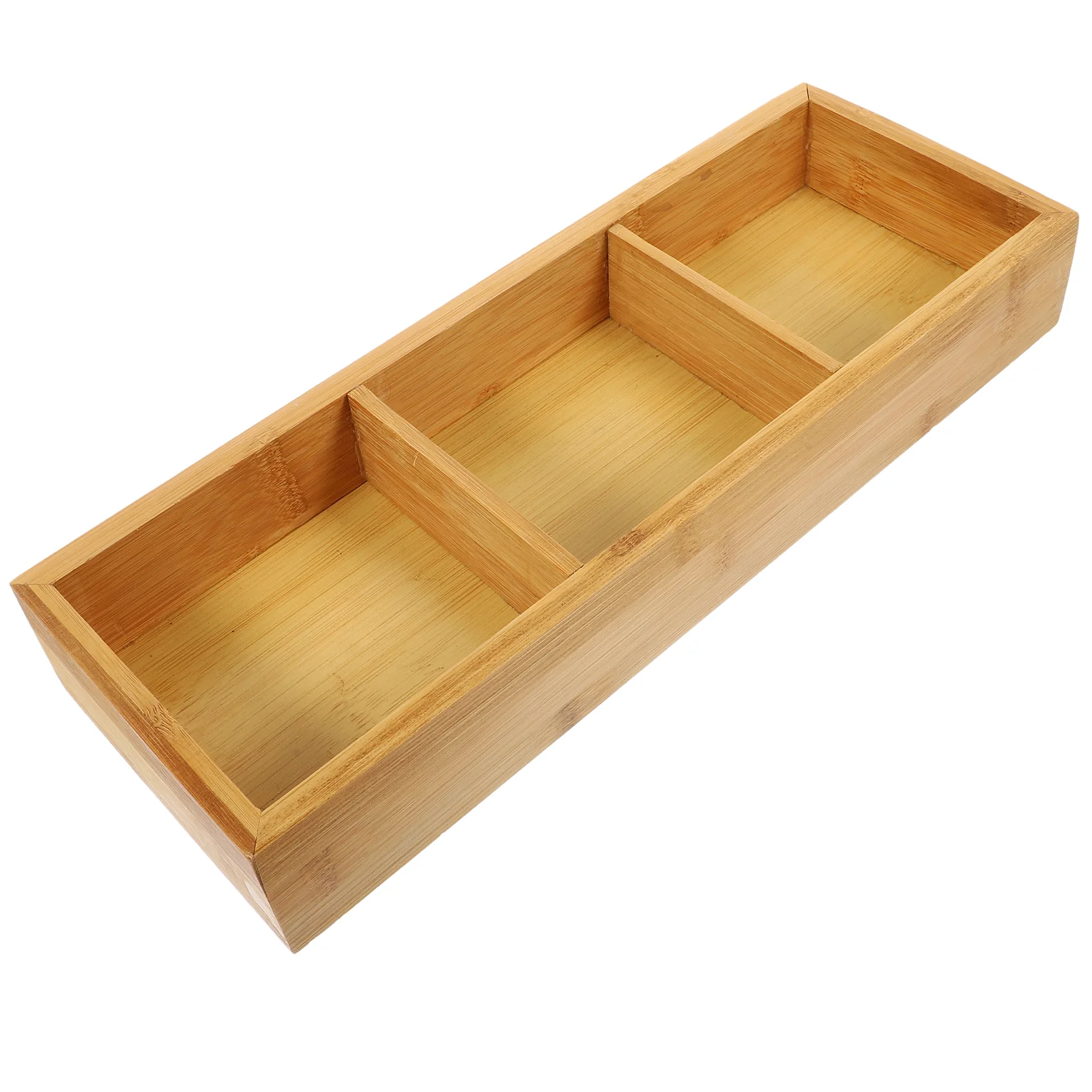 

Side Dish Cutlery Tray Food Container Snack Plate Fruit Dish Compartment Dish Bamboo Divided Food Tray Compartment Plate