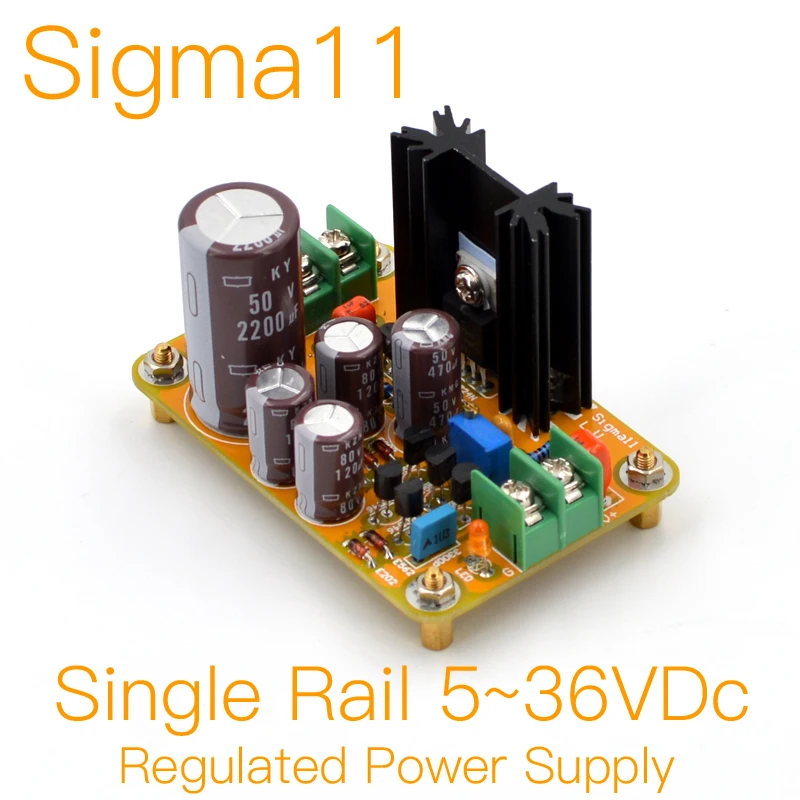 

MOFI-Sigma11 Fully Discrete Regulated Power Supply (Single Rail 5-36VDC) DIY KIT & Finished board
