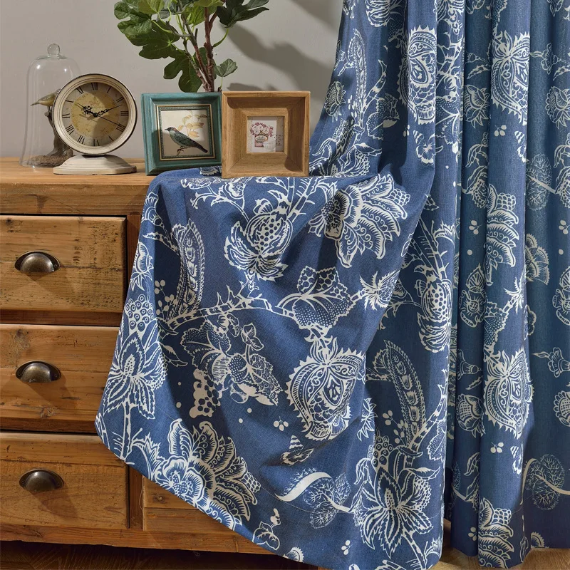 

[Meet] Curtain fabric Modern and simple Chinese-style curtain printing curtain screen