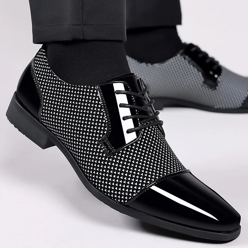 Patent Leather Men's Dress Shoes Slip on Mens Casual Oxford Shoe Brand Moccasin Glitter Male Footwear Pointed Toe Shoes for Men 2 Patent Leather Men's Dress Shoes Slip on Mens Casual Oxford Shoe Brand Moccasin Glitter Male Footwear Pointed Toe Shoes for Men 2