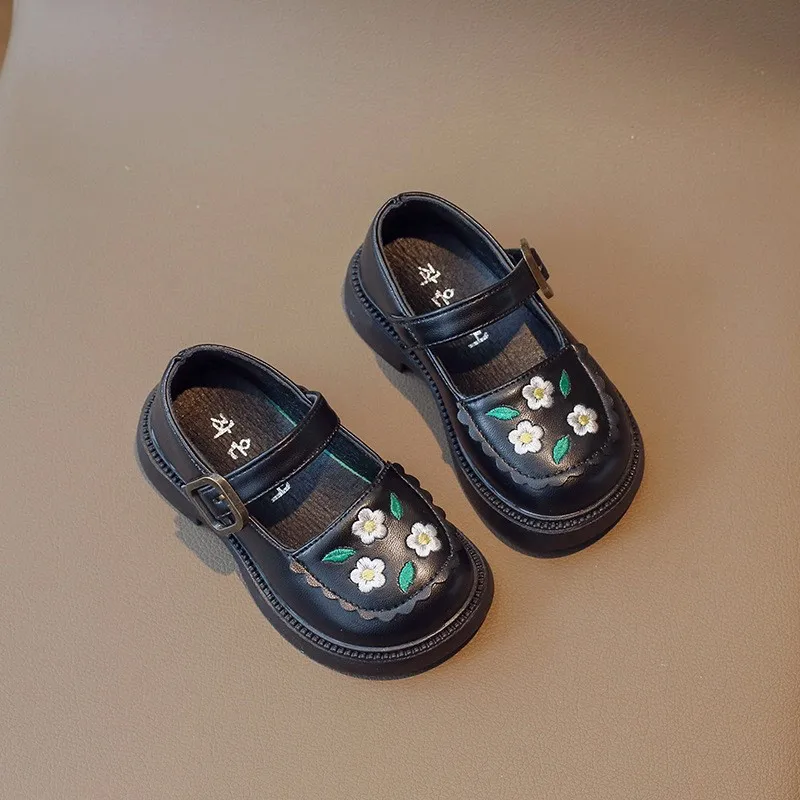 

CAPSELLA KIDS Girls Spring Autumn Elegant Floral Casual Shoes For Children Girls Hook & Loop Flat Shoes Size 23-33