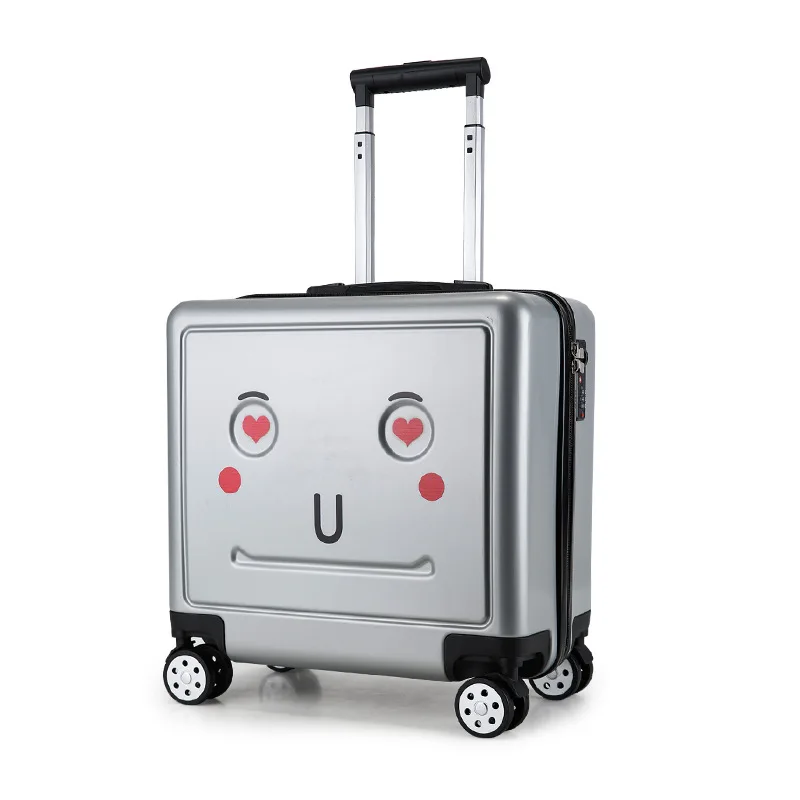 New Cute 16 Inch Trolley Case For Children, Cute 3d Three-Dimensional Password Universal Wheel Suitcase
