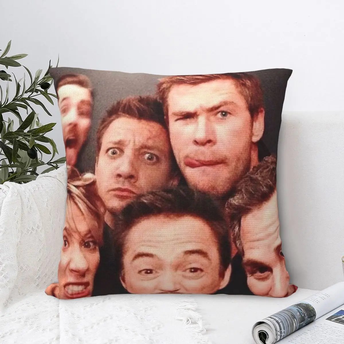 

Роберт Дауни Младший и Крис Эванс и алый квадратная Подушка Чехол комедия выражение декоративный чехол для подушки диванная Подушка Чехол