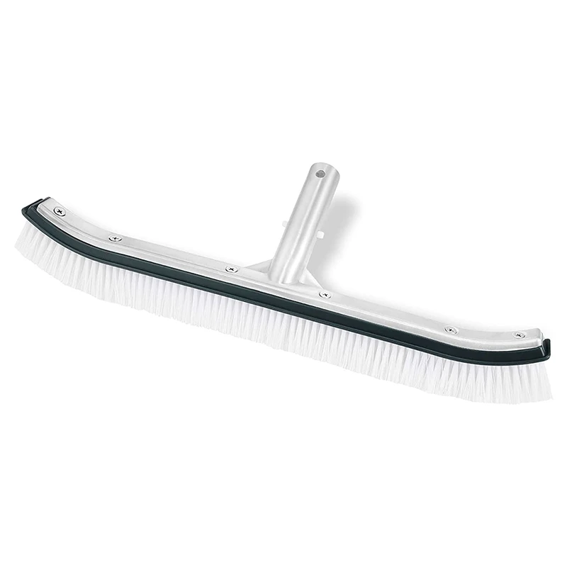 

New Swimming Pool Brush,18 Inch Pool Brush,Aluminum Handle Pool Brush For Cleans Walls, Tiles & Floors Effortlessly