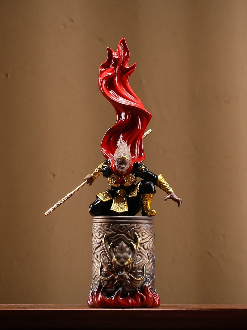 

Zen Qitian Dasheng Sun Wukong ornaments home living room fish tank landscaping creative ceramics office porch decoration