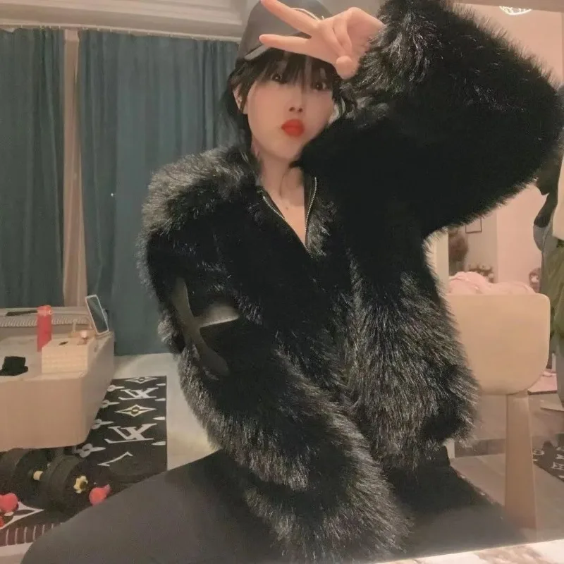 Женская зимняя куртка с отложным воротником хлопковое пальто длинным рукавом и