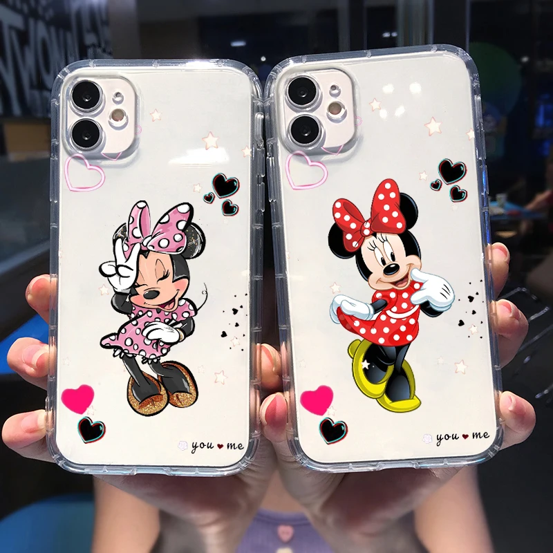 

Mickey Minnie Disney Cute Art Phone Case For Apple iPhone 14 13 12 11 SE XS XR X 7 8 6 mini Plus Pro MAX Soft Transparent Cover