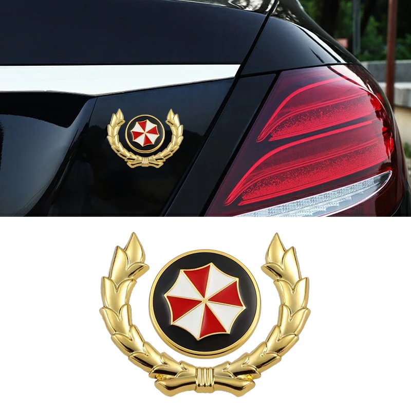

6.3x5cm Alloy Car Accessories Body Sticker Emblem for Umbrella Logo Toyota Model X253 Civic Mini F80 F10 Outer Decal Car Styling