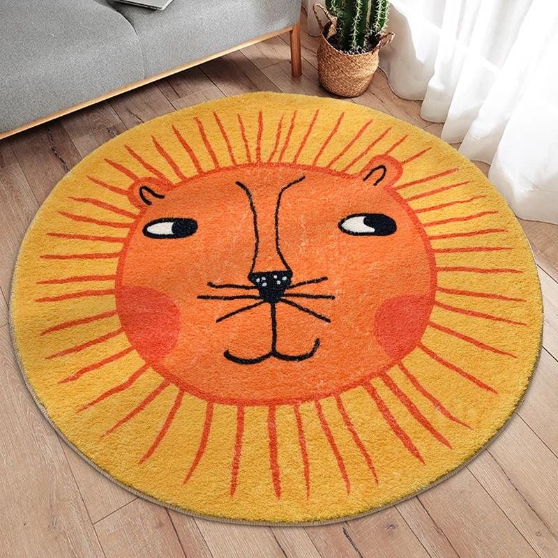

Cartoon Animal Carpet Children's Room Crawling Floor Mat Bedroom Bedside Carpet Living Room Decoration Bathroom Non-slip Rug