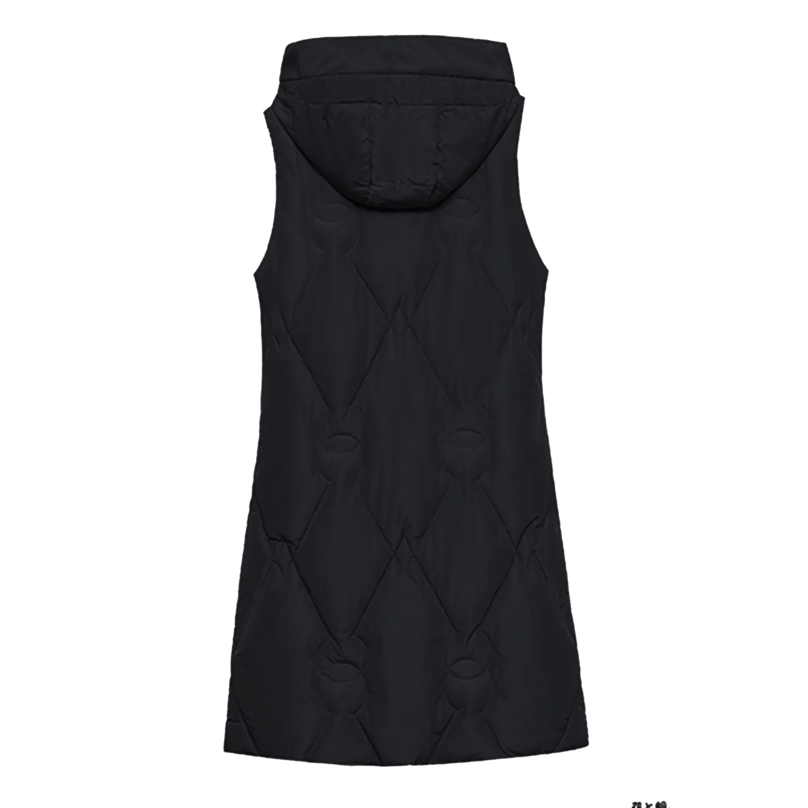 Womens Winter Cotton Down Vest Loose Solid Hooded Jacket Cardigan Medium Long Warm Cotton Jacket Loose Top Warm Outwear