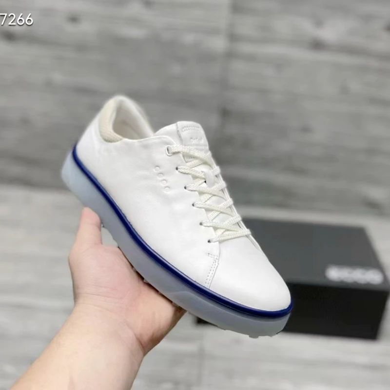 Golf Shoes Men's Nailless Waterproof Top Layer Leather Golf Shoes TPU Anti-slip Anti-Shock Men's Shoes 39-44 Sizes