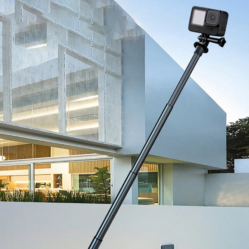 Удлинитель с регулировкой длины для стабилизатора камеры позволяет снимать