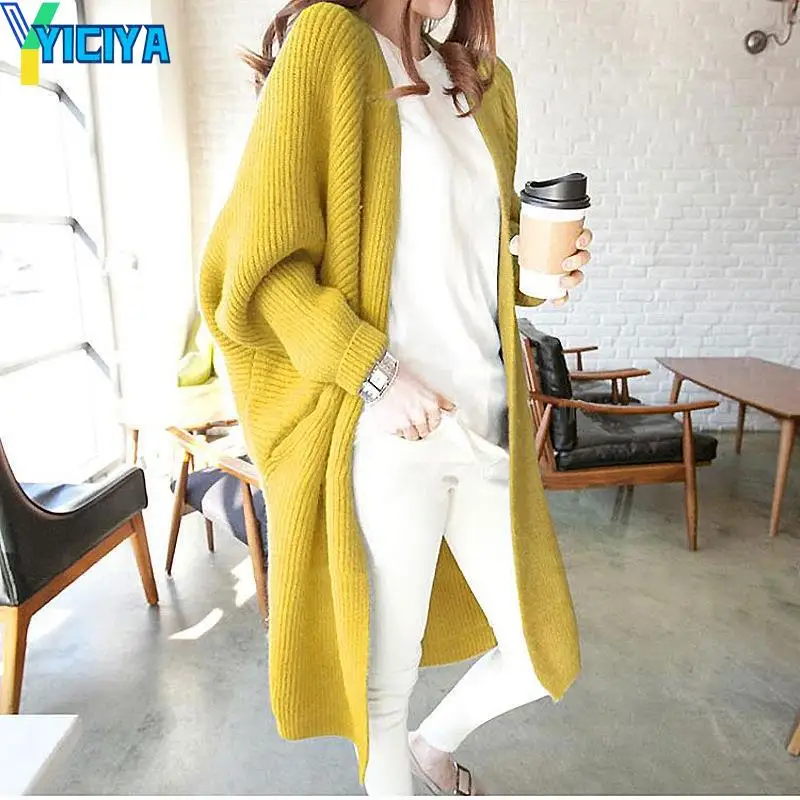 

YICIYA Cardigan Women Clothing Knitwears korean fashion casual Sweaters Batwing Sleeve Top Oversized Cardigan woman y2k clothing