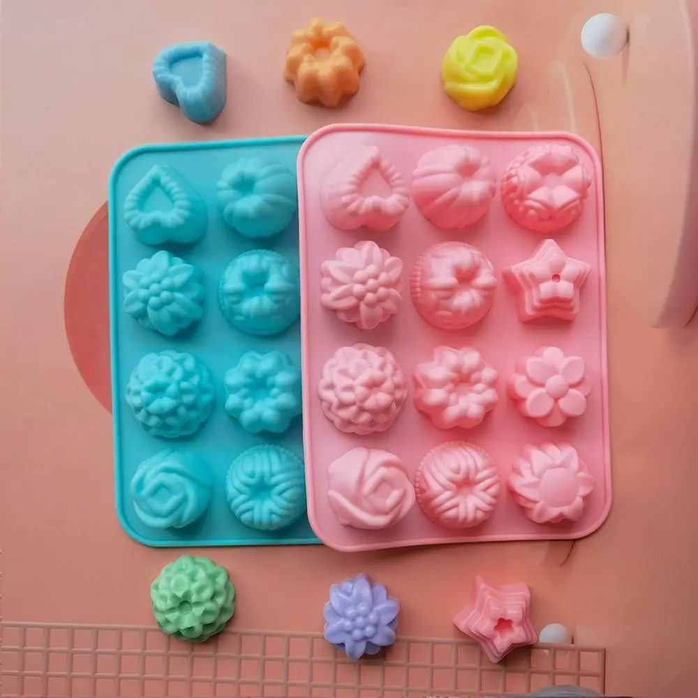 

Various Sunflower Rose Flowers shaped Silicone Chocolate Candy Mold DIY Cake Decoration Chocolate 3D Mould Tools