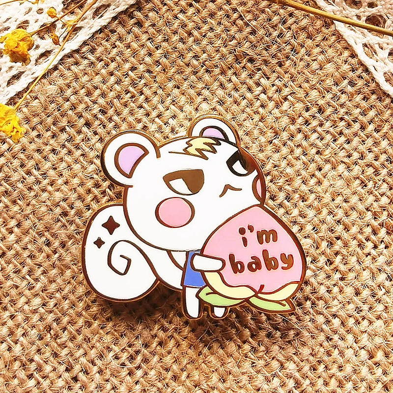 

Marshal I'm Baby Brooch Metal Badge Lapel Pin Jacket Jeans Fashion Jewelry Accessories Gift