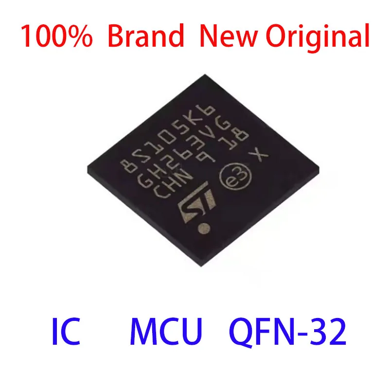 

STM8S105K6U6 100% Brand New Original STM STM8S STM8S105 STM8S105K6 STM8S105K6U MCU QFN-32