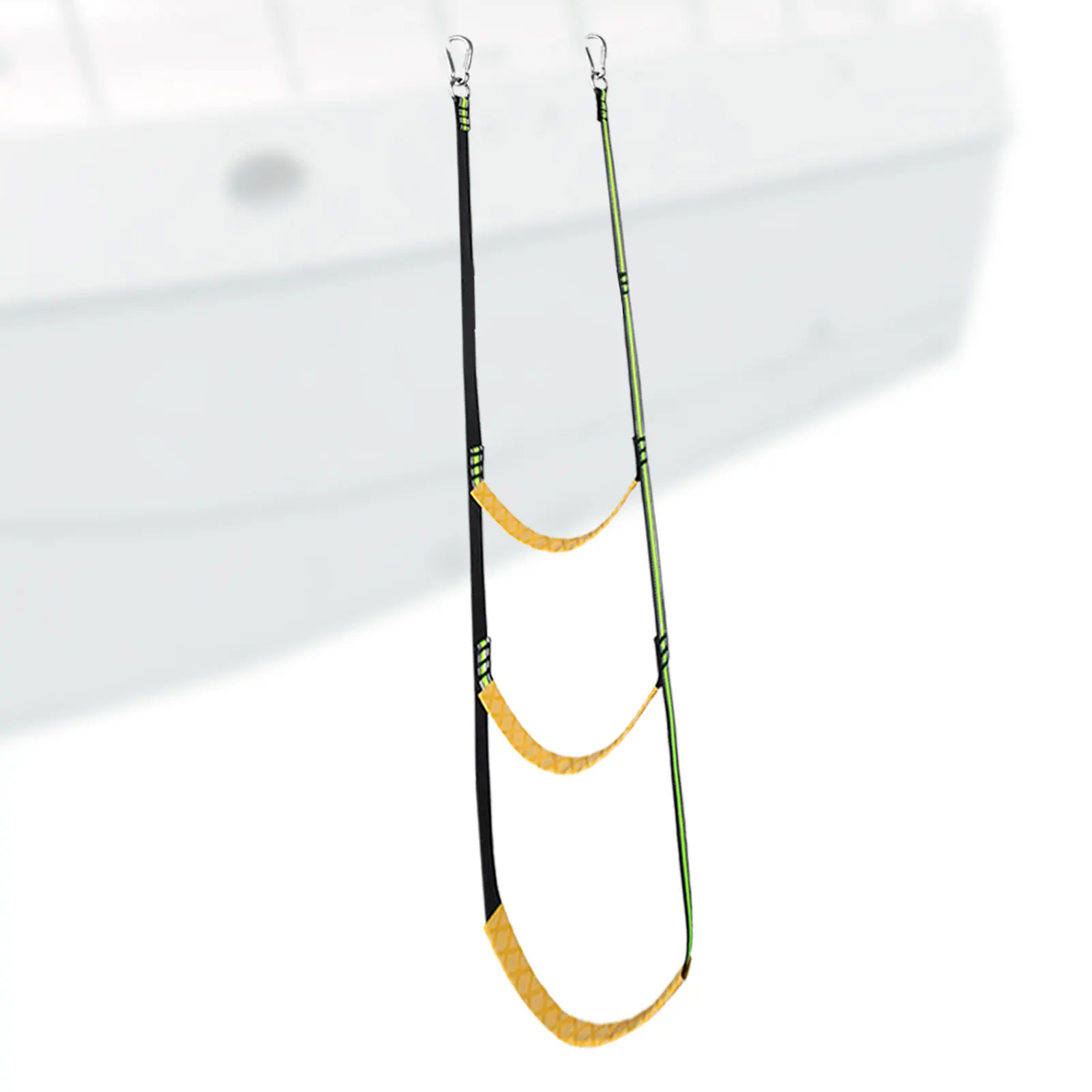 

3 Step Rope Ladder Folding Boat Nylon Ladder Heavy Duty Marine Rope Ladder For Wakeboard Yacht Inflatable Boat Kayak