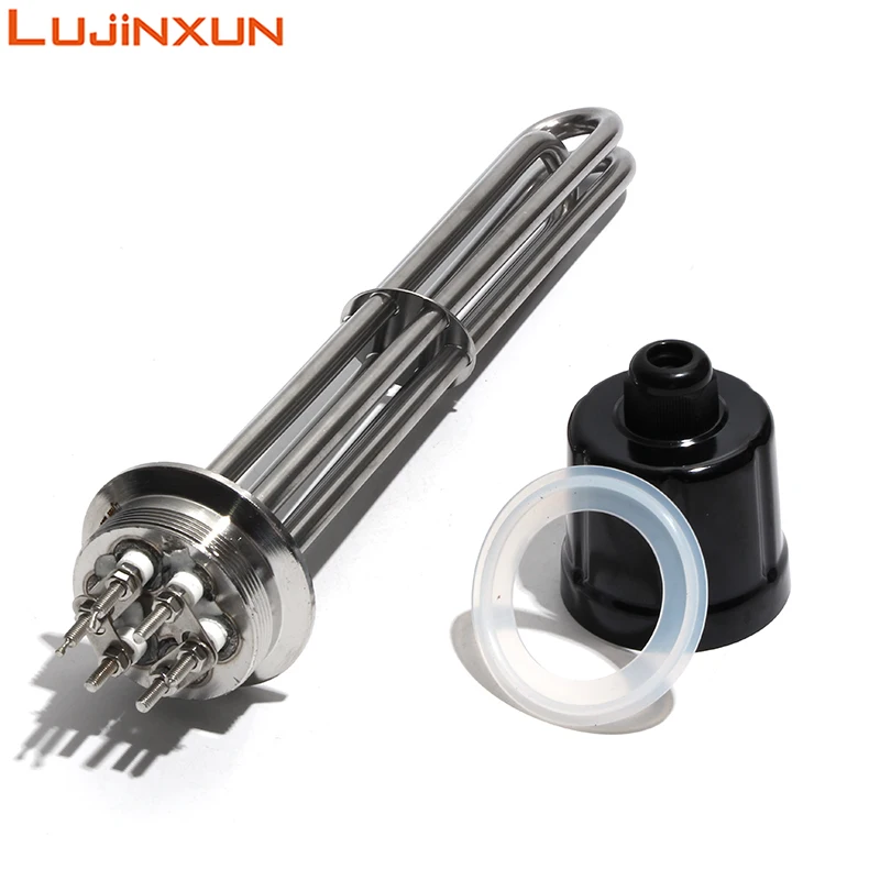 

Lujinxun SUS304 Electrical Heating Element 2"Tri-clamp(OD63) 220V/380V Immersion Heaters For Water/Oil 3/4.5/6/9/12KW