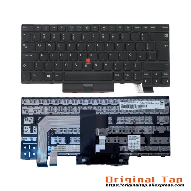 Бразильская клавиатура BR для Lenovo Thinkpad T470 A475 T480 A485 01AX368 01AX409 01AX450 01HX303 01HX343 01HX383